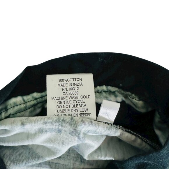 Parsley & Sage Women's Size M Button Up Moldable Cowl Neck Black White Shirt - Picture 7 of 7